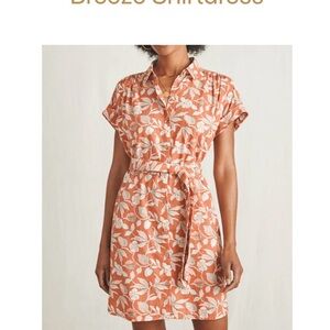 NWT Faherty Orange and White Floral Mini Dress